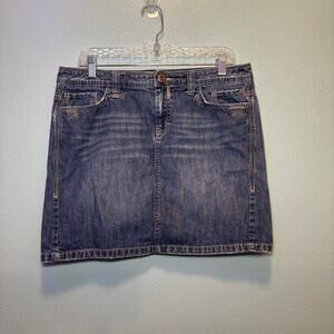 Tommy Hilfiger Denim Jean Skirt Size 10 Medium Wash Y2K 2000s Vintage Style